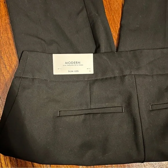 NWT Ann Taylor Factory Modern Slim Leg Black Pant - 0 (hemmed to be petite) - Picture 3 of 4